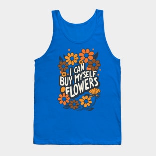 I can by myself flowers, vintage retro design Tank Top